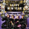 KatchOn, New Years Eve Party Supplies 2025 Set - Big, Pack of 25 | Black and Gold Happy New Year Banner, 2025 Balloon Numbers, New Year Foil Balloons | NYE Decorations 2025, New Years Decorations 2025