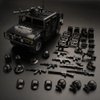 Ulanlan Military Vehicle Building Blocks Sets with 6 Mini Sodiers, 4 in 1 Army Truck Building Kit Army Models Car Building Toys for Kids, Army Vehicles Toys for Boys