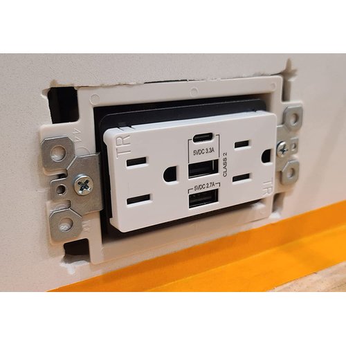 iMBAPrice BE2-2 (2-Gang) Electrical Power Outlet Box Extender - White, 2-Pack (Made in USA)