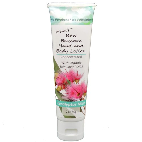 Mimi's Raw Beeswax Body Lotion 2 OZ Tube (Eucalyptus Mint)