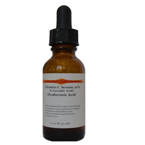 Vitamin C Skin Serum 20% (L-ascorbic Acid) with Pure Hyaluronic Acid Anti Aging Serum