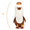 PEACH CAT Donut Banana Duck Plush Pillow with Chocolate Body Doughnut Banana Duck Stuffed Animal Gift for Kids White and Brown 12"