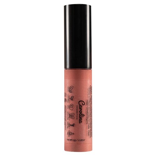 Carolina COSMETICS - Plant-Based Non-Sticky Lip Gloss (Divine) - Hydrating & Nourishing with Sunflower Seed Oil, Cacao & Grape Seed Oil - Gluten-Free, Vegan, Non-GMO, Paraben-Free - 5g/0.18oz