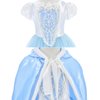 Princess Costumes Fancy Party Birthday,Christmas Dress Up for Little Girls with Accessories 8-10 Years(140cm)