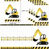 CupaPlay 50Ct Construction Zone Party Supplies Goodie Favor Plastic Bags - Kids Construction Birthday Party Favors Decorations Tractor Truck Goodie Gift Bag