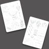 3pcs White Tiny Tattoo Practice Skin Double-Sided Minimalist Tattoo Practice Pad 30 Stencil Designs Floral Tattoo Designs Fake Skin (3pcs)