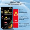 CSFDXD Black Hair Dye Shampoo for Gray Hair coverage,New Upgrade 3 In 1 Black Hair Dye –Herbal Black Hair Shampoo for Women & Men,Long Lasting Black Hair Color Shampoo
