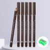 6Pcs brow pencil, wooden hard-core eyebrow pencils, eyebrow pencil medium brown, eyebrow and eyeliner pencils, waterproof and sweat-proof, beginner makeup eyebrow pencil, medium brown