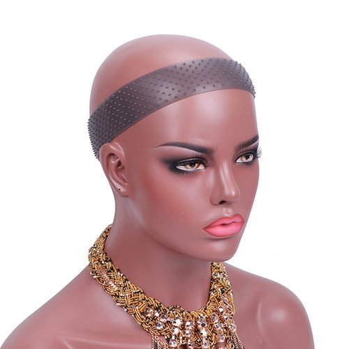 LULALA TOO Hairband - Transparent Black Silicone Wig Grip Band for Women, Extra Hold Wig Headband, Comfortable and Adjustable, Size M-24cmx4cm