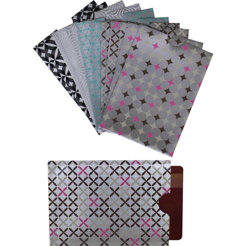 DuraLofrian Set of 10 RFID Blocking Sleeves | Credit Card Sleeve Anti RFID Identity Theft Protection Card Protector Holder Slim Design Fit Wallet/Purse(Mixed A)