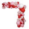 Valentines Day Party Balloons Arch and Garland, 110 PCS Valentines Color Red Pink White Balloons 18" 12" 5" Red Heart Mylar Balloons for Valentines Wedding Engagement Party Supplies1