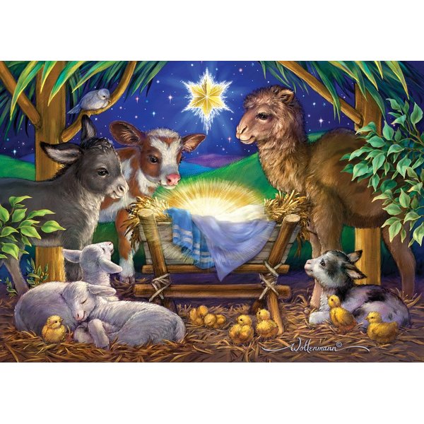 A Child is Born Boxed Christmas Cards - 15 Cards & 16 Foil Lined Envelopes