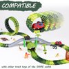 GONGDAO Dinosaur Car Toy, LED Racing Car Toys Christmas Birthday Gifts for 3 4 5 6 Year Old Kids Boys Girls Accessories Compatible with Race Track Building Kits