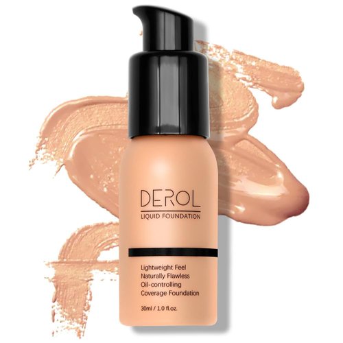Foundation Full Coverage Liquid Foundation Cream - Lightweight Concealer - Suitable for All Skin Types (cappuccino 05)