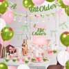 Martini Bow Birthday Party Decorations, Green Pink Glitter A Tini Bit Older Banner Garland Cake Topper Balloons for Girls Women Trendy Martini Bar Birthday Bachelorette Bridal Shower Party Supplies