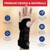 Doctor Developed Carpal Tunnel Wrist Brace for Night Support - Wrist Brace for Carpal Tunnel with Wrist Splint - Sleep Brace for Sprained Wrist - F.D.A Medical Device & Handbook (2-Pack)