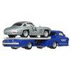Hot Wheels Team Transport Culture Die-cast Cars, Mercedes-Benz 300 SL, MB Blaues Wunder Flatbed Truck, 1:64 Scale Model