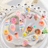 BAIYIYI 50PCS 3D Dessert Nail Charms Mixed Kawaii Donuts Dessert Ice Cream Cake Resin Nail Art Charms Flatback Slime Resin Charms for Acrylic Nails DIY Craft Accessories
