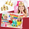 Yaomiao 44 Pcs Foam Crowns for Kids Princess Tiaras Crowns Bulk Diamond Sticker Making Kits for Birthday Party Supplies(Vintage Style)