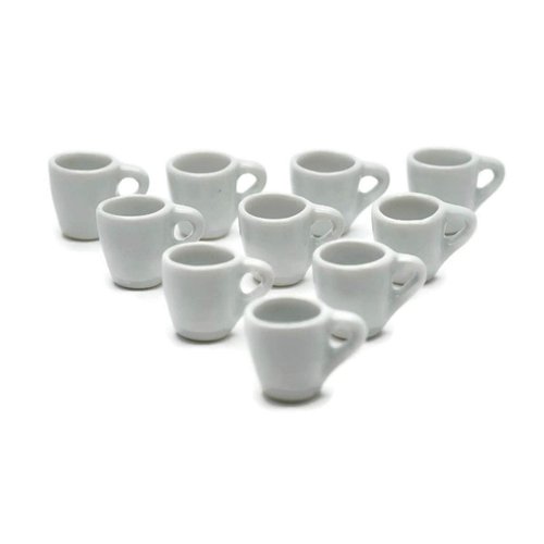10 White Coffee Mug Tea Cup Big Size Food Kitchen Decoration