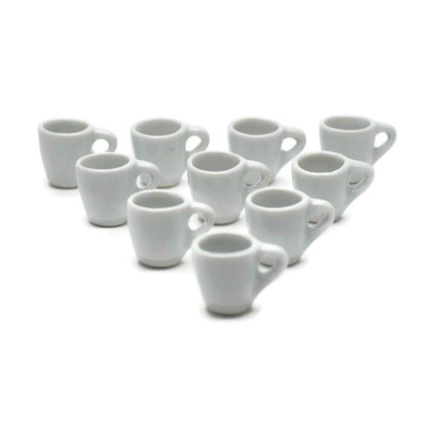 10 White Coffee Mug Tea Cup Big Size Food Kitchen Decoration
