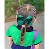 6 PCS Grosgrain Ribbon Alligator Clips - Solid Color Hair Accessories for Toddlers and Kids (Green)