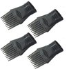 4Pcs Universal Hair Styling Nozzle and Comb Attachment - Plastic Hairdressing Salon Tool for Straightening, Detangling Fine, Curly, Natural Hair - Fashion Hair Dryer Blow Comb
