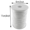 AXLIZER 1PC 2mm Braided Shade Roller Blinds Cord White Pull String Rope, Blinds Lifting Rope, Braided Lift Shade Cord for Aluminum Blind Shade Repair and DIY Crafts Projects