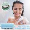 Upgrade 2 in 1 Bath and Shampoo Brush, Silicone Body Scrubber for Use in Shower, Exfoliating Body Brush, Premium Silicone Loofah, Head Scrubber, Scalp Massager/Brush, Easy to Clean (1PC Blue)