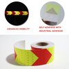 MOLTRES Waterproof Reflective Tape,Red & Yellow 2inch X 30Feet Conspicuity Adhesive Safety Tape,High Visibility Arrow Hazard Warning Reflector Tapes for Trucks Trailer Vehicle Outdoor Signs