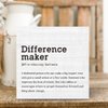 AOZHUO Difference Maker Definition Home Office Decor Wooden Box Sign, Motivational Farmhouse Decorative Positive Office Desk Accessories Wood Plaque Affirmations Wood Table Sign for TV Cabinet Shelf