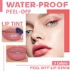 HOSAILY 3 Colors Peel Off Lip Liner Stain Set, Long Wear Tattoo Magic Color Matte Nude Lip Liner Tint, Natural Reveal Waterproof Highly Pigmented Color Lip Gloss Lipstick Makeup for Women Girls