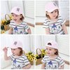 Girls Baseball Hat Kids Cotton Hat Trucker Sun Hat Adjustable Toddler Baseball Cap Beach Hat for Toddler Girls 1-10 Years(Cat,54cm)