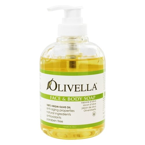 Olivella Virgin Olive Oil Face and Body Liquid Soap 10.14 oz (Pack of 3)