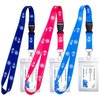 Cruise Lanyards, 3 Pack Waterproof Cruise Lanyard with Detachable Buckle & ID Badge Holder for Cruises Ships Key Cards, Cruise Essentials & Must Have Accessories (Light Blue + Dark Blue + Red)