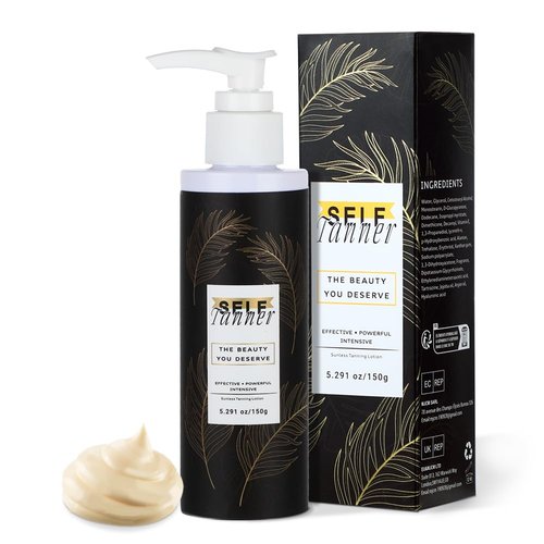 Generic Self Tanner - Sunless Self Tanning Lotion | Aloe Vera & Coconut for a Natural Bronzer | Knocks Out Orange Tones NonToxic Sunless Gradual Tanning Lotion, 5.2OZ/150g, BROWN