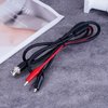 Pack of 2 BNC Q9 to Double Alligator Clip Test Cable Probe Leads Oscilloscope Test