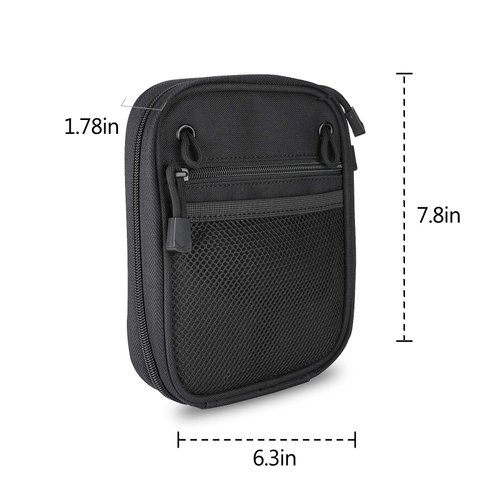 ProCase Concealed Gun Pouch, Multipurpose Carry Pistol Holster Fanny Pack Waist Bag for Handgun with Belt Loops -Medium, Black