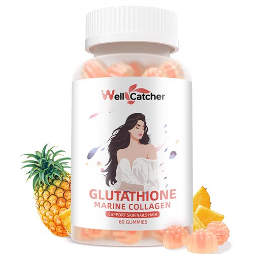 Glutathione Gummies for Skin Whitening - Glutathione 1000mg Supplement with Collagen Vitamin C for Women Sugar-Free with Antioxidant Skin Anti-Aging Immunity Liver Support Pineapple Flavor 60ct