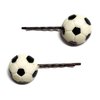 SOCCER BALL Sport Handmade Bobby PIn Hair clips - Set of 2