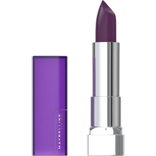 Maybelline Color Sensational Lipstick, Lip Makeup, Matte Finish, Hydrating Lipstick, Nude, Pink, Red, Plum Lip Color, Blackest Berry, 0.15 oz; (Packaging May Vary)
