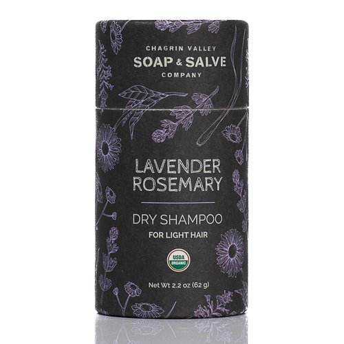 Chagrin Valley Soap & Salve Organic Natural Dry Shampoo Powder – Light Hair - Absorbs Oil, Adds Volume & Refreshes Hair Between Washes – Vegan – No Talc – Lavender Rosemary Light Hair Dry Shampoo