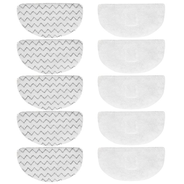 10 Pack Replacement Steam Mop Pads for Bissell Powerfresh Steam Mop 1940 1440 1544 1806 2075 Series, Model 19402 19404 19408 19409 1940a 1940f 1940q 1940t 1940w B0006 B0017, Washable Cleaning Pads