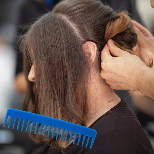 8 Pcs Styling Hair Comb Set, Hair Stylists Professional Styling Comb Tail Combs Double Side Pick Combs Hair Comb Set for All Hair Types Styles, Blue