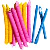 Aimin Hair 50pcs Heatless Hair Curlers For Long Hair, Spiral Hair Curlers No Heat, 22Inch Heatless Curlers Styling Kit With 6pcs Styling Hook (orange-pink)
