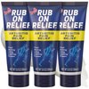 RUB ON RELIEF Topical Pain Relief Cream - Non-Greasy Joints Pain Cream for Knees, Shoulders & Back, Targeted Arthritis & Muscle Aches with Arnica, MSM, Turmeric, Aloe Vera, & Castor Oil- 3 oz (3 Pack)