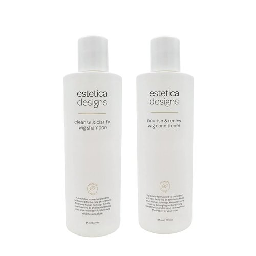 Estetica Designs Wig Shampoo & Conditioner Wig Cap Bundle Not Just Wigs Care Sheet