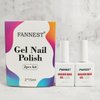 FANNEST Rubber Gel Base Coat for Nails Set 15ml*2pcs,Elastic Base Coat,Sheer Clear Nude Pink Color Nail Polish,LED/UV Soak Off for Nail Strengthener/Extension.