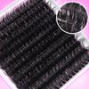 wiwoseo Fluffy Long Lash Clusters Eyelash Clusters Fluffy Cluster Eyelash Extensions 200D Thick Volume Lashes Clusters 16-24MM Super Long Individual Lashes Fluffy Mink Eyelashes Cluster Lashes