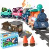 MORECOLL Electric Train Set for Toddlers, Kids Train Set w/Music, Lights & Train Tracks - First Choo Choo Train for Toddlers, Magnetic Train Toys for Toddlers, Birthday Gifts for Boys Girls